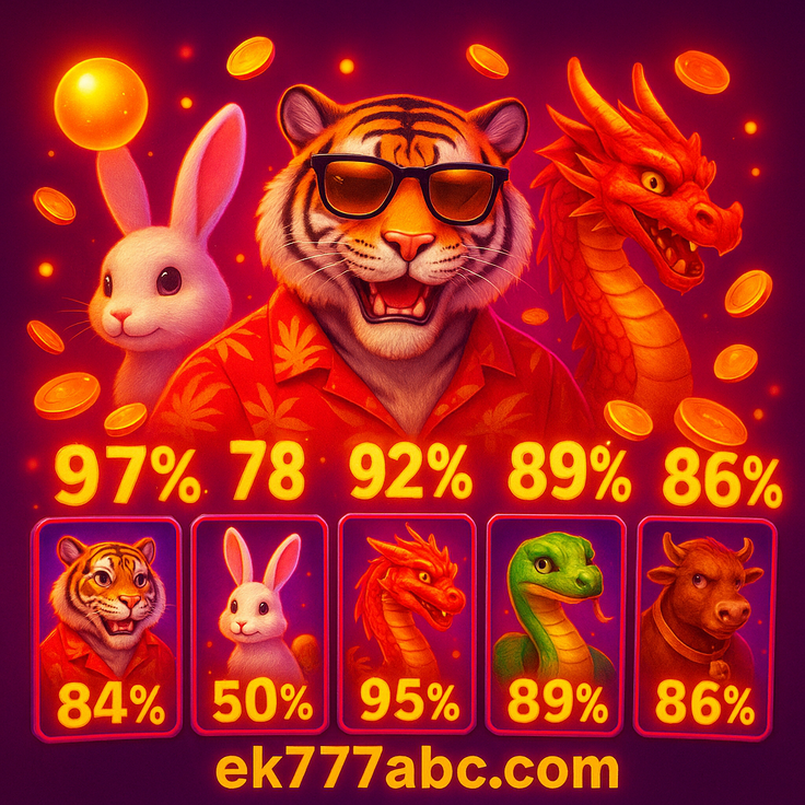 ek777abc-এর টাইগার অক্স মাউস-ধরনের ফরচুন গেমটি